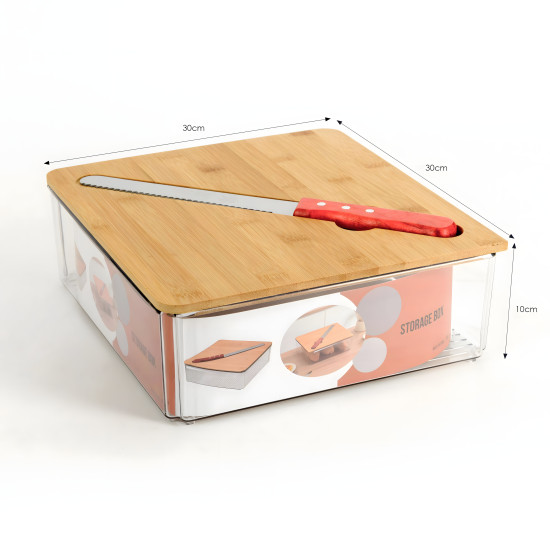 Plastic Container with Knife